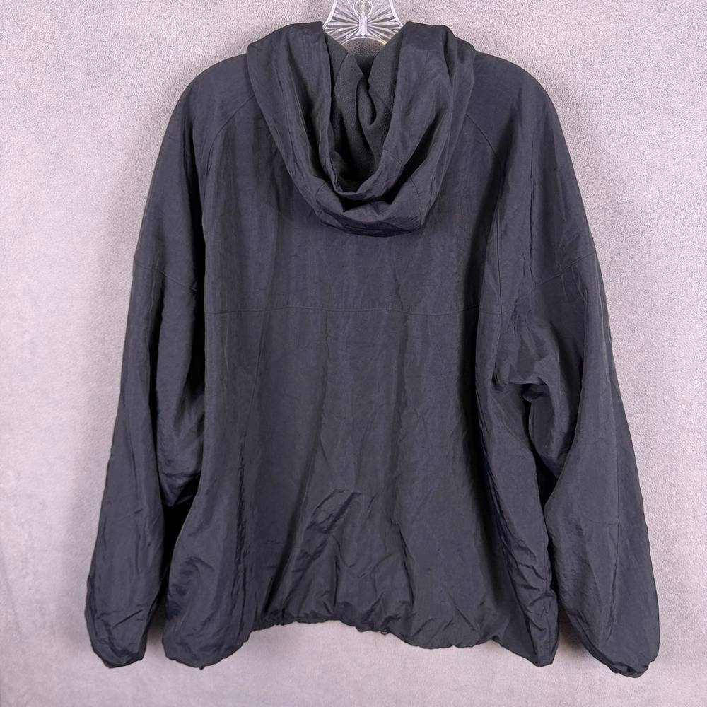 Nike Mens 2XL Fleece Lined Windrunner Hooded Loose Jacket Black - Picture 5 of 12